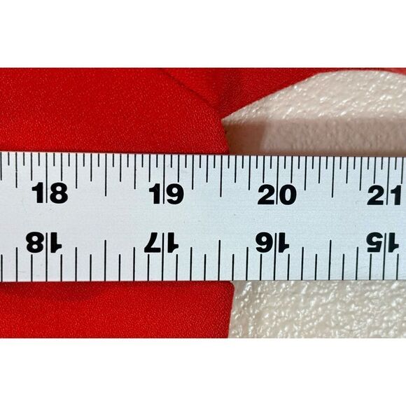 NWOT MSGM Red Short Sleeve Ruffle Detail Structured Dress Women's Size 42 8US - Picture 9 of 10